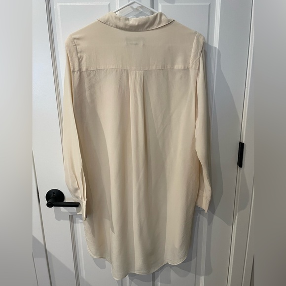 All Saints Madison Ivory Silk Shirt Dress - Picture 7 of 7
